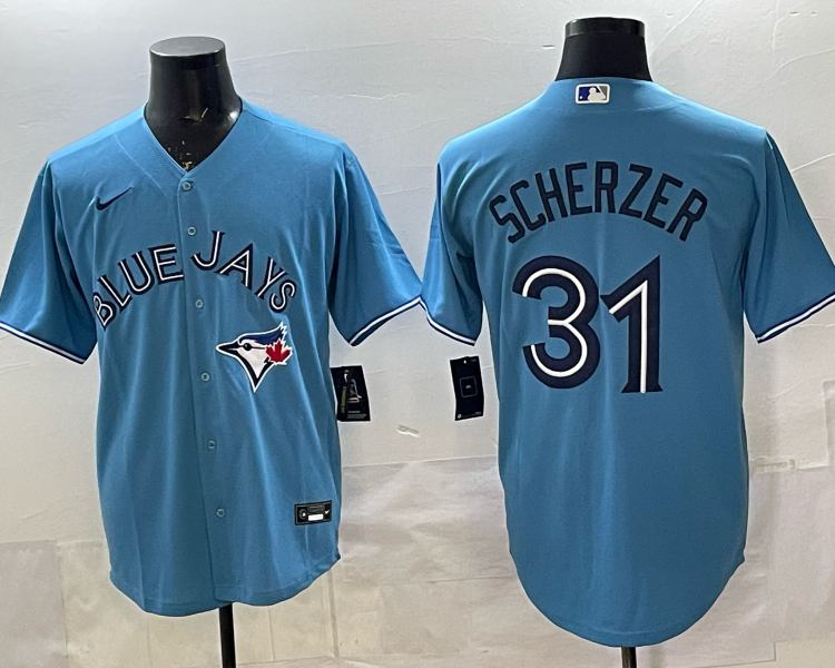 Men's Toronto Blue Jays Max Scherzer #31 Powder Blue Jersey