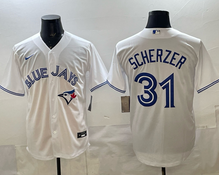 Men's Toronto Blue Jays Max Scherzer #31 White Home Jersey