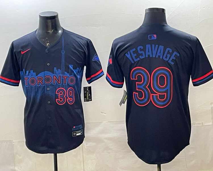 Men's Toronto Blue Jays Trey Yesavage #39 Black 2024 City Connect Limited Jersey