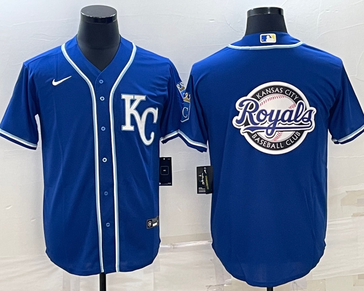 Men's Kansas City Royals Blue Alternate Team Logo Jersey