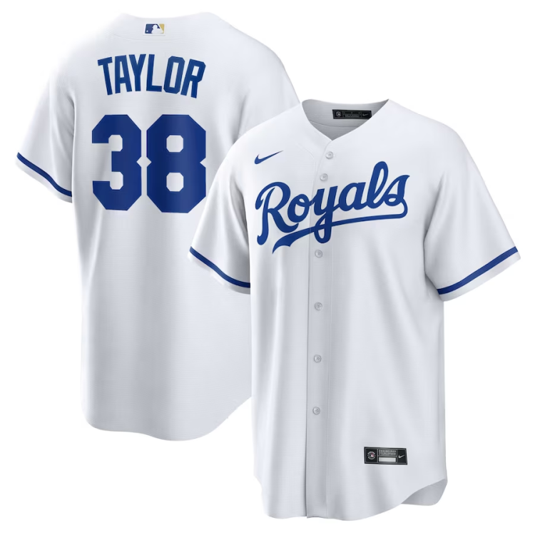 Men's Kansas City Royals Josh Taylor #38 White Home Jersey
