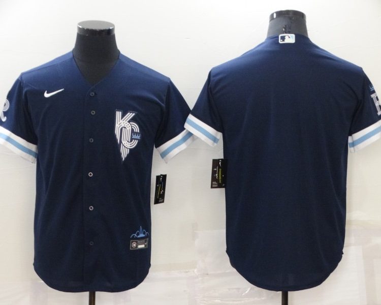 Men's Kansas City Royals Navy 2022 City Connect Blank Jersey