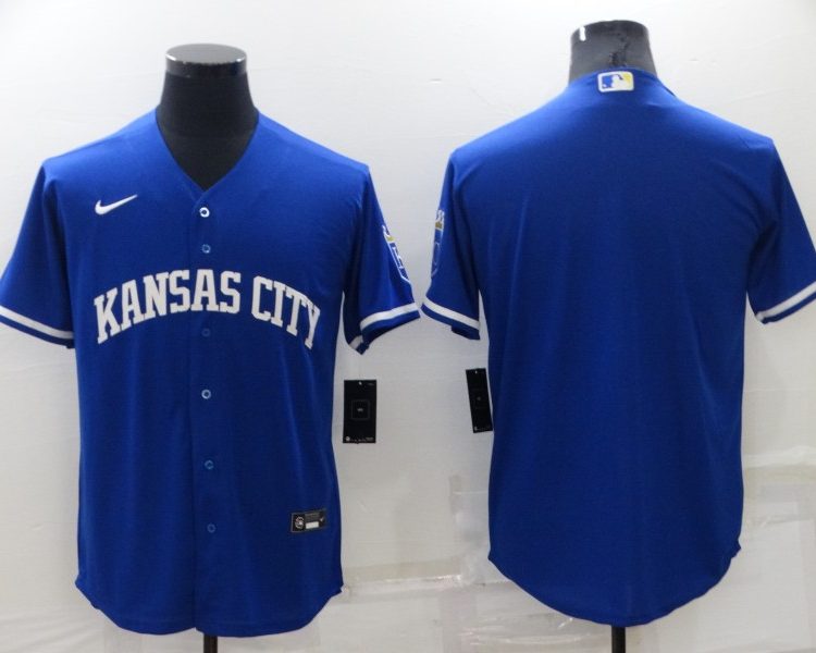 Men's Kansas City Royals Royal Alternate Team Blank Jersey