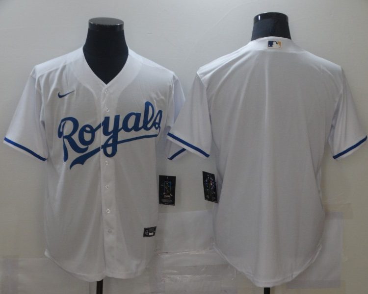 Men's Kansas City Royals White Home Blank Jersey