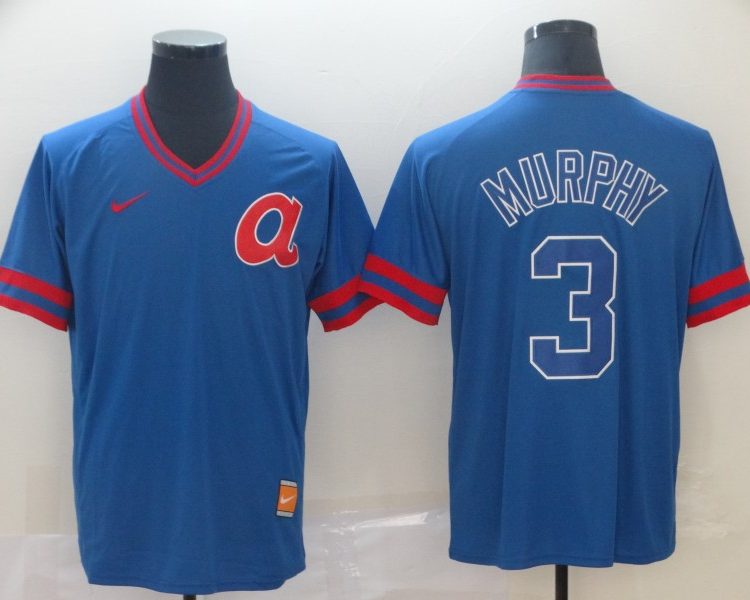 Men's Atlanta Braves Dale Murphy #3 Blue Jersey