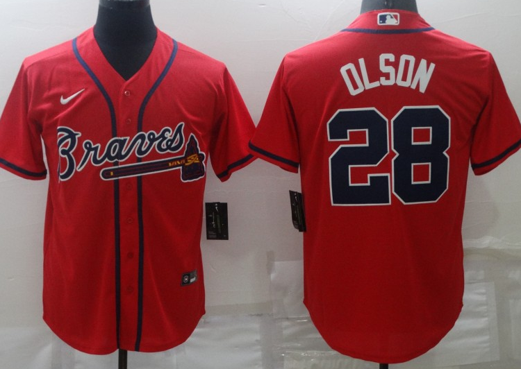 Men's Atlanta Braves Matt Olson #28 Red Jersey