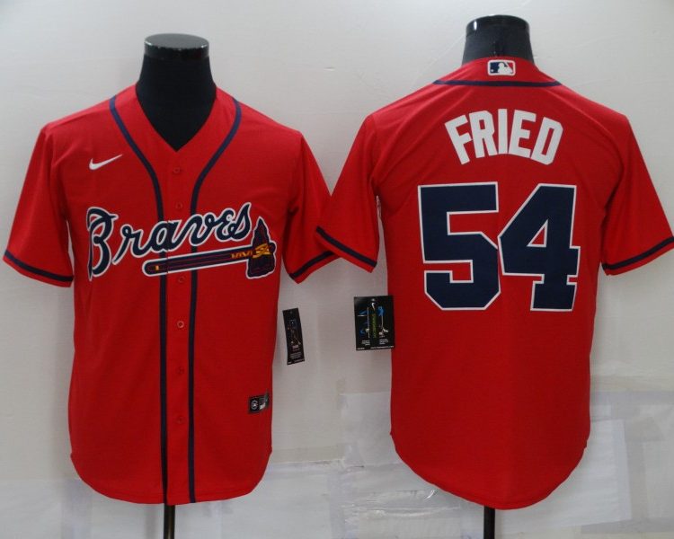 Men's Atlanta Braves Max Fried #54 Red Jersey