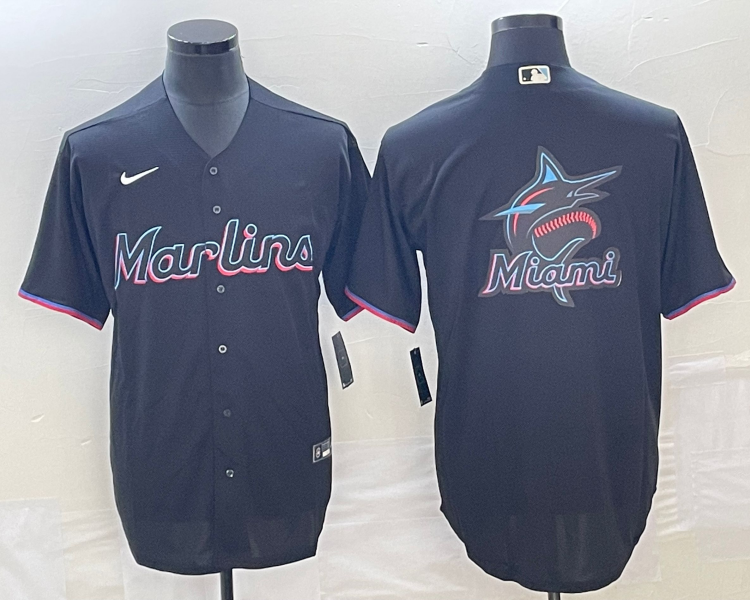 Men's Miami Marlins Black Alternate Team Jersey