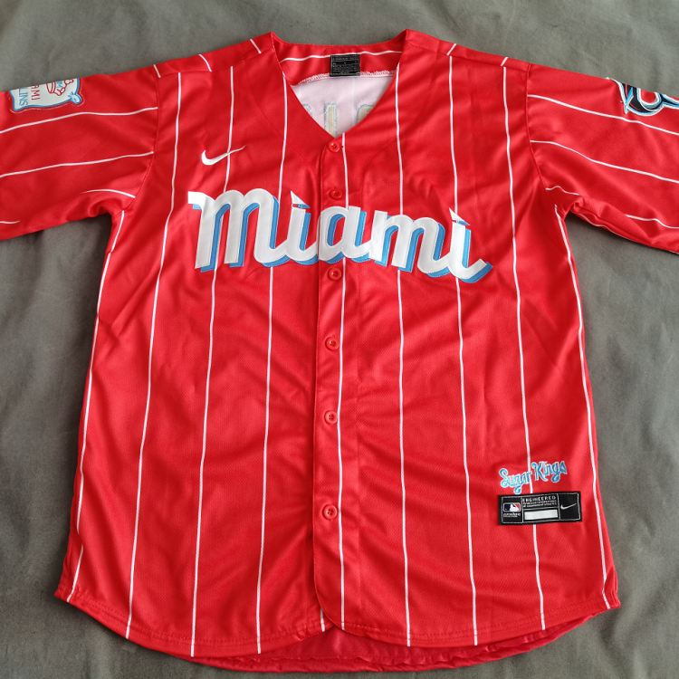 Men's Miami Marlins Miguel Rojas #11 Red Baseball Jersey