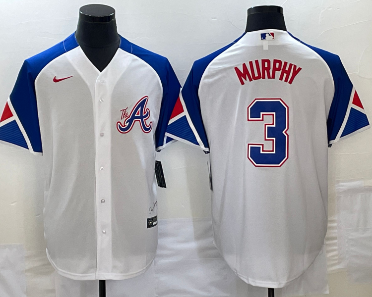 Men's Atlanta Braves Dale Murphy #3 White 2023 City Connect Jersey