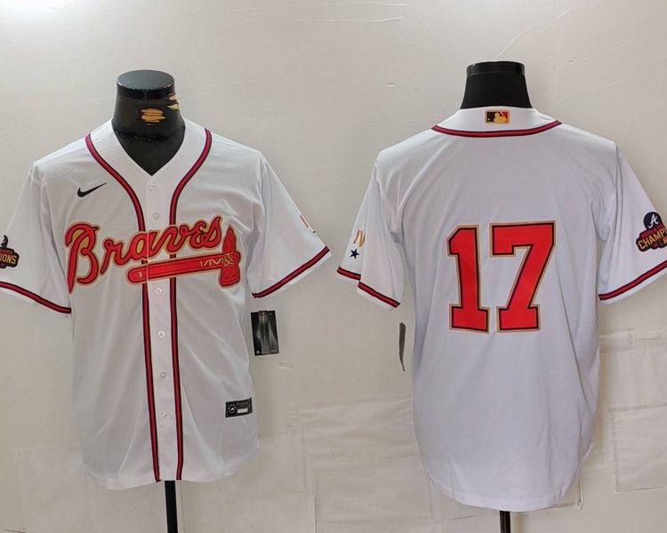 Men's Atlanta Braves Danny Bautista #17 White Limited Jersey