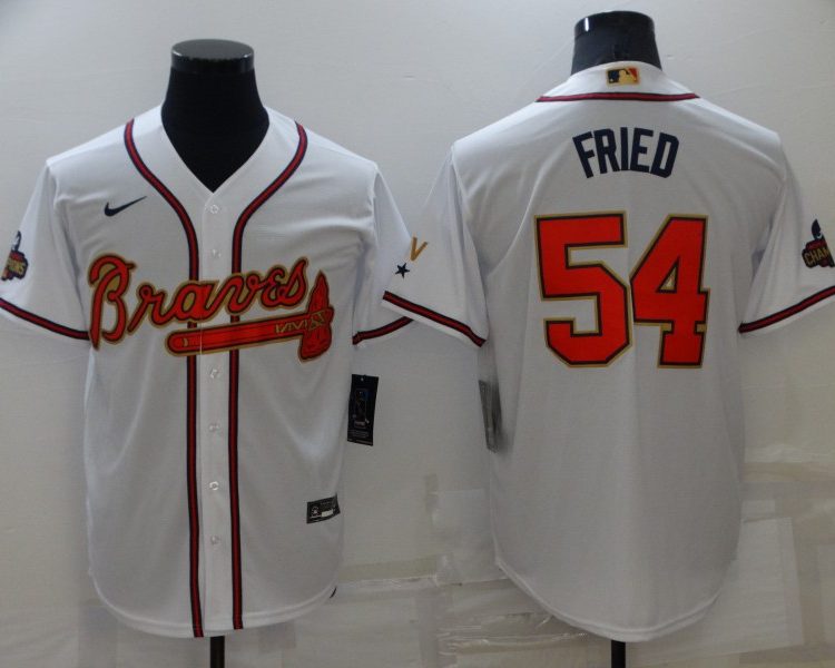 Men's Atlanta Braves Max Fried #54 White Jersey