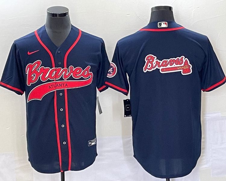 Men's Atlanta Braves Navy Team Jersey Joint Edition