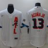 Men's Atlanta Braves Ronald Acuna Jr. #13 White ALL STAR Jersey