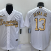 Men's Atlanta Braves Ronald Acuna Jr. #13 White Stitched Jersey