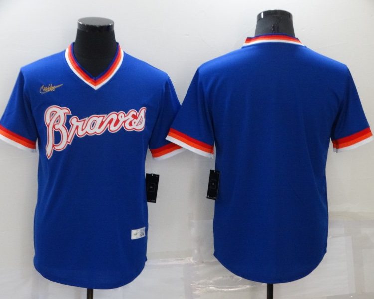 Men's Atlanta Braves Royal Cooperstown Collection Blank Jersey