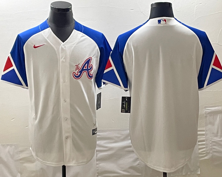 Men's Atlanta Braves White 2023 City Connect Blank Jersey