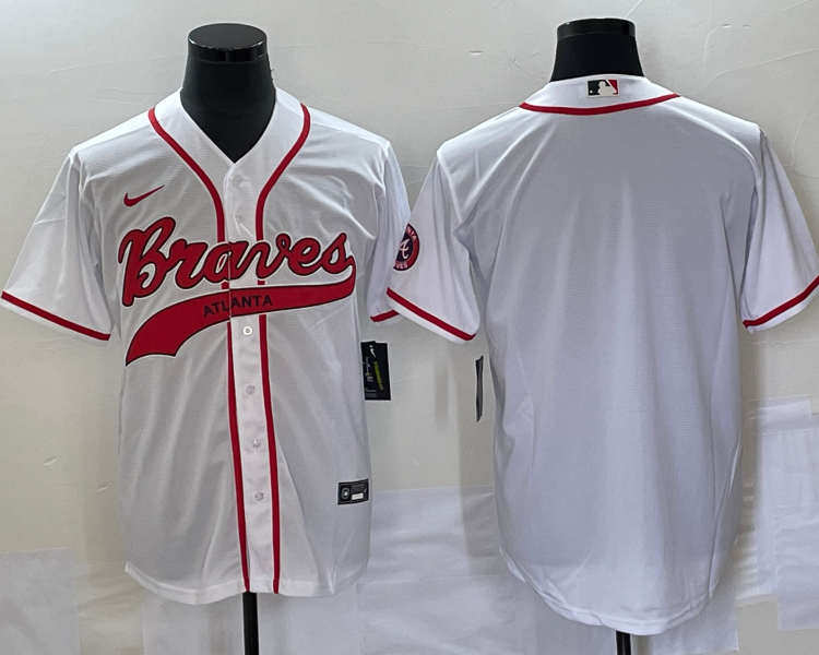 Men's Atlanta Braves White Blank Jersey Joint Edition