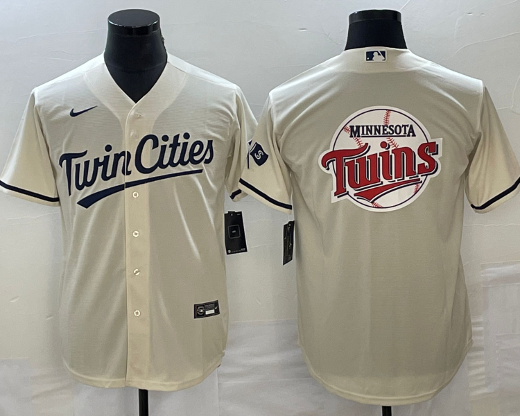 Men's Minnesota Twins Beige Alternate Team Jersey