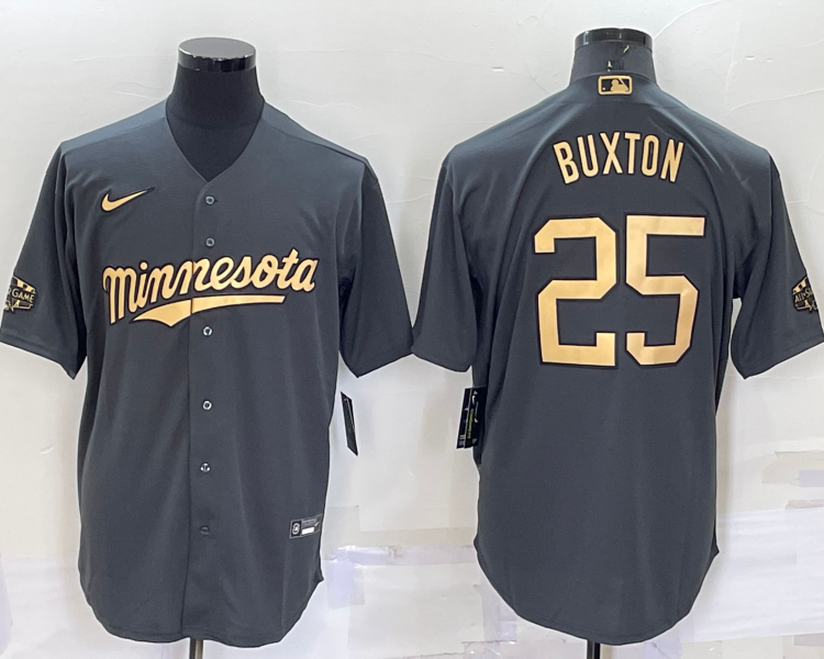 Men's Minnesota Twins Byron Buxton #25 Gray Jersey