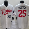 Men's Minnesota Twins Byron Buxton #25 White Home Jersey