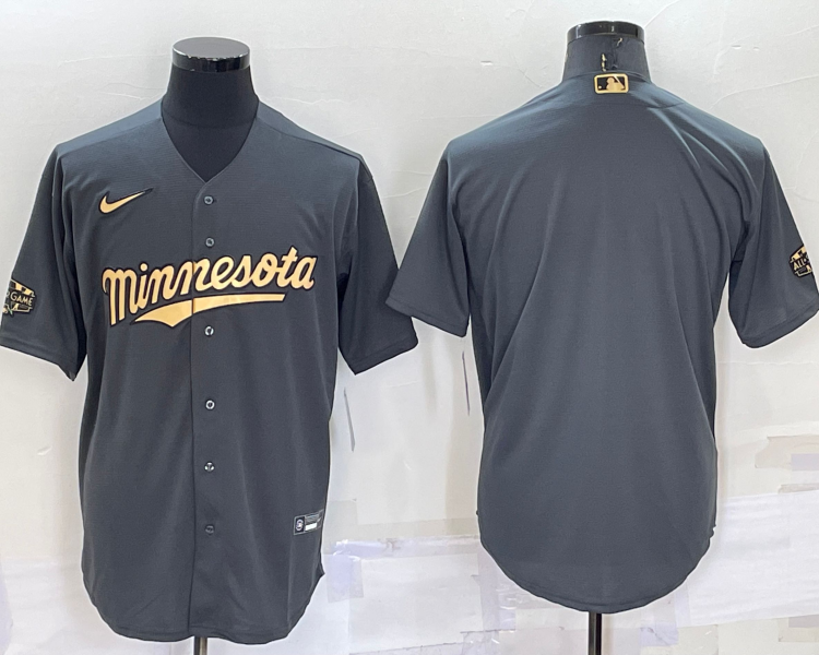 Men's Minnesota Twins Dark Grey Blank Jersey