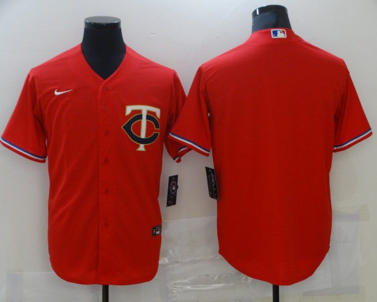 Men's Minnesota Twins Red Alternate Team Blank Jersey
