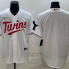 Men's Minnesota Twins White Home Team Blank Jersey