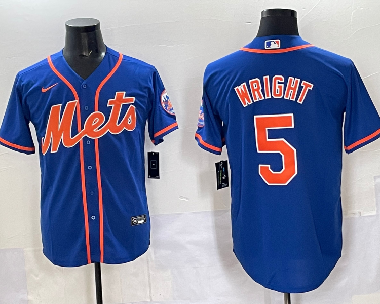 Men's New York Mets David Wright #5 Royal Jersey