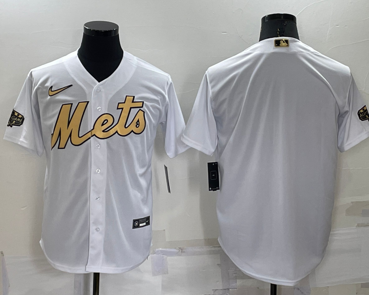 Men's New York Mets White Blank Jersey