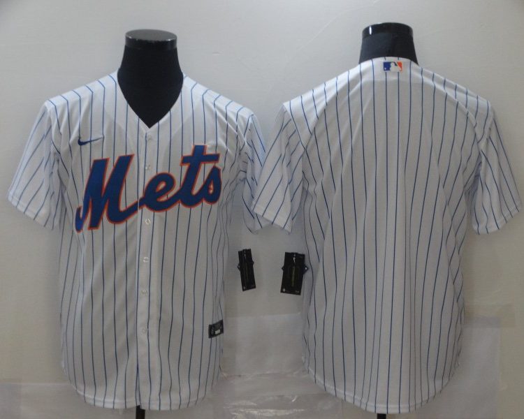 Men's New York Mets White Home Blank Jersey