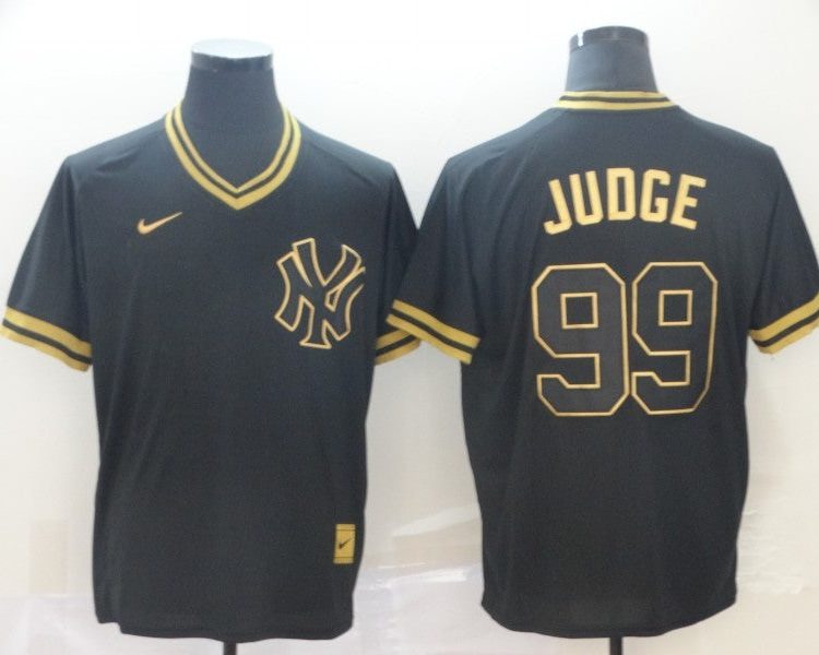 Men's New York Yankees Aaron Judge #99 Black Authentic Jersey