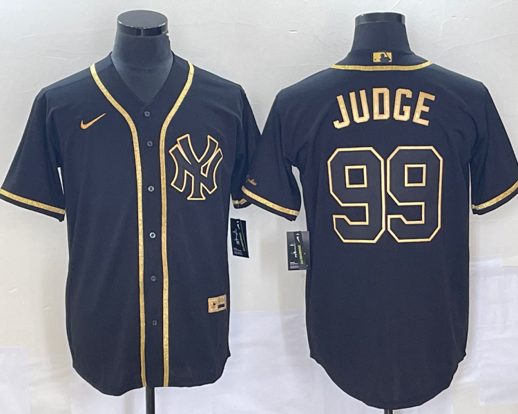 Men's New York Yankees Aaron Judge #99 Black Stitched Jersey