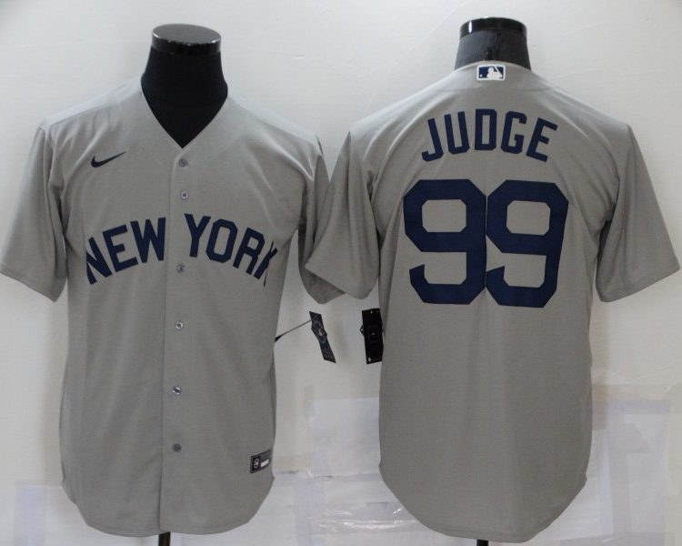 Men's New York Yankees Aaron Judge #99 Gray Jersey
