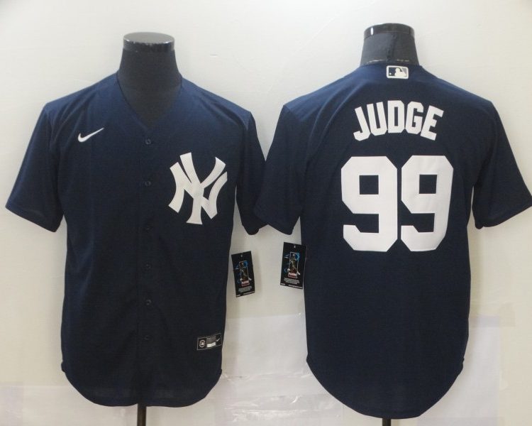 Men's New York Yankees Aaron Judge #99 Navy Baseball Jersey