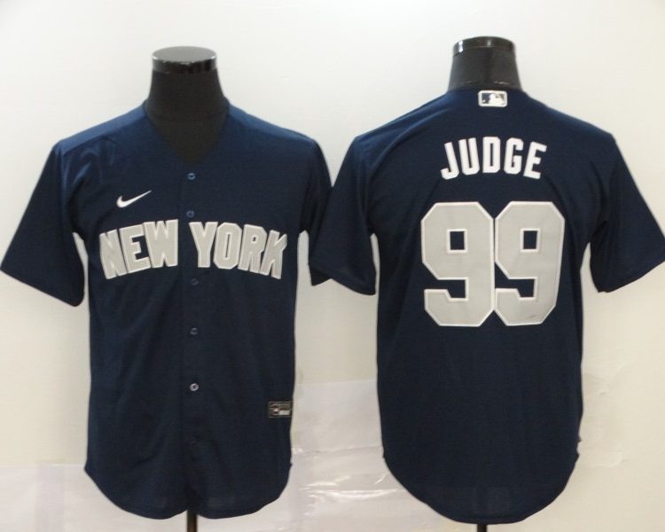 Men's New York Yankees Aaron Judge #99 Navy Stitched Jersey