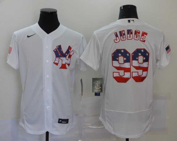 Men's New York Yankees Aaron Judge #99 White Authentic Jersey