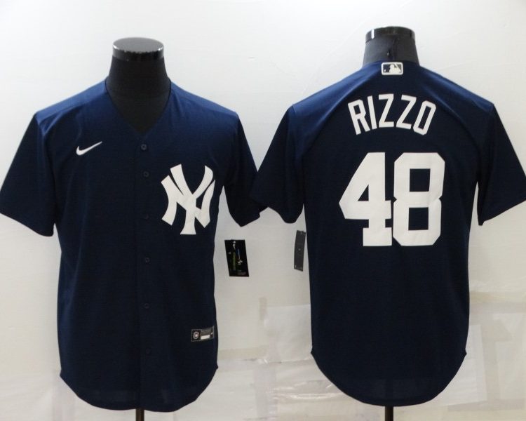 Men's New York Yankees Anthony Rizzo #48 Navy Baseball Jersey