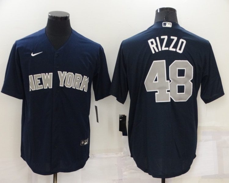 Men's New York Yankees Anthony Rizzo #48 Navy Jersey