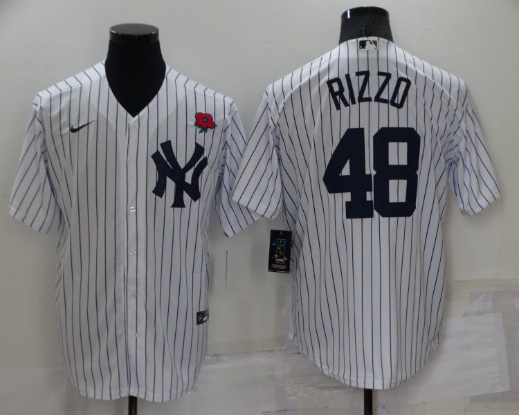 Men's New York Yankees Anthony Rizzo #48 White Jersey