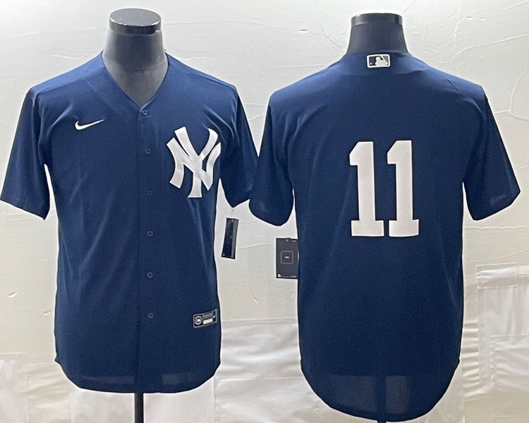Men's New York Yankees Anthony Volpe #11 Navy Name Jersey