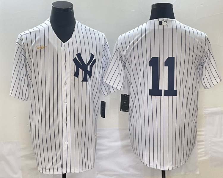 Men's New York Yankees Anthony Volpe #11 White Name Jersey