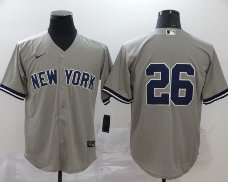 Men's New York Yankees DJ LeMahieu #26 Gray Name Jersey