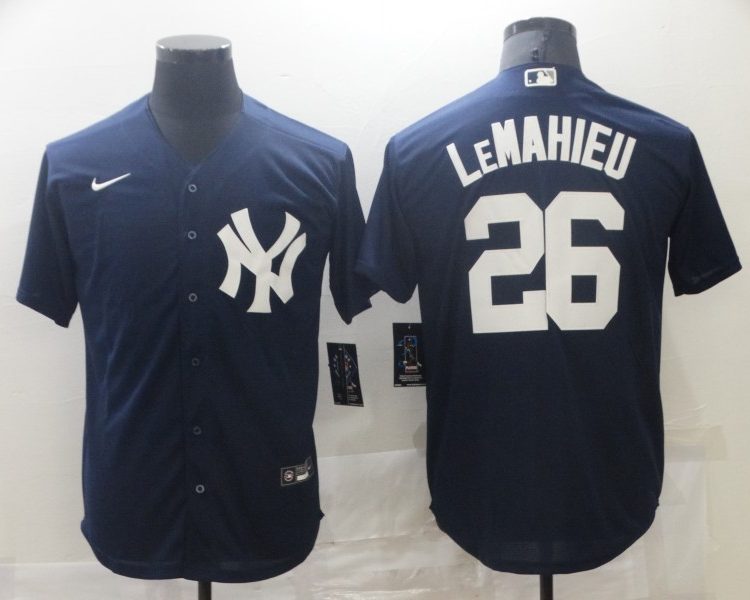 Men's New York Yankees DJ LeMahieu #26 Navy Baseball Jersey