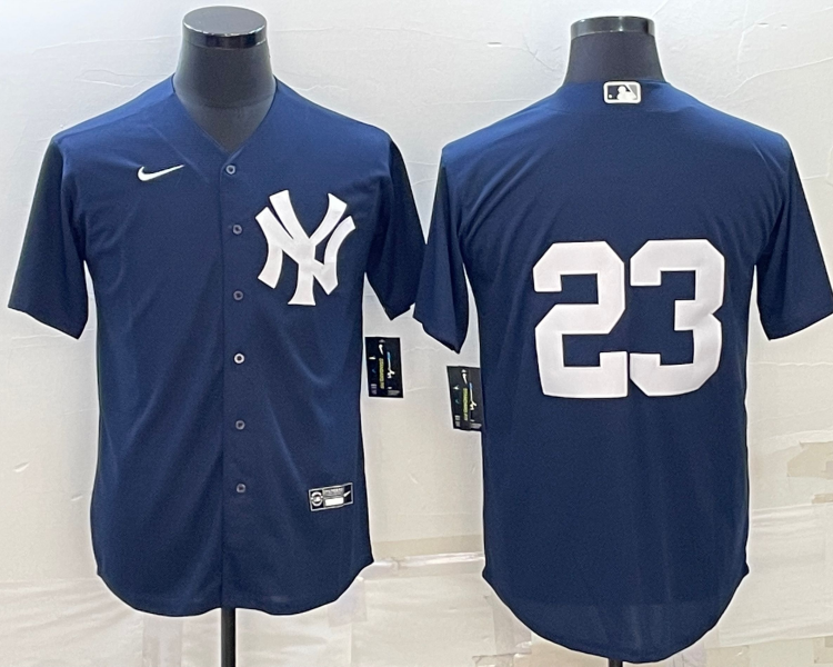 Men's New York Yankees Don Mattingly #23 Navy Name Jersey