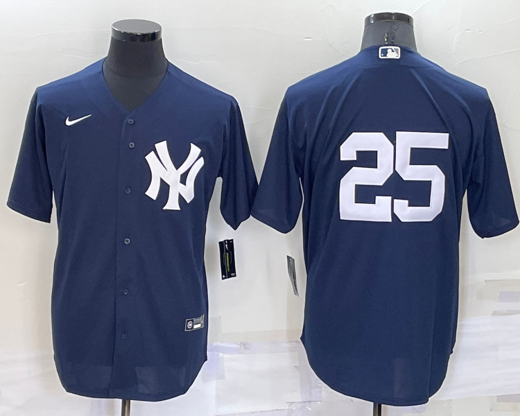 Men's New York Yankees Jason Giambi #25 Navy Name Jersey