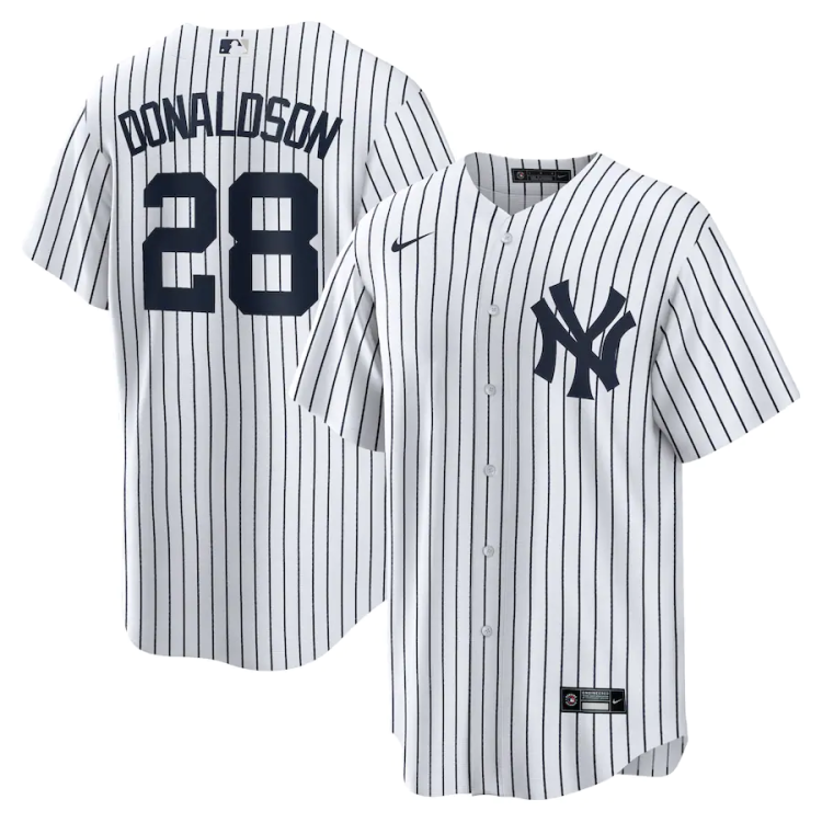 Men's New York Yankees Josh Donaldson #28 White Home Jersey