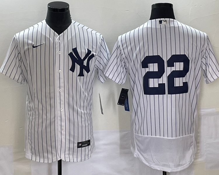 Men's New York Yankees Juan Soto #22 White Name Jersey