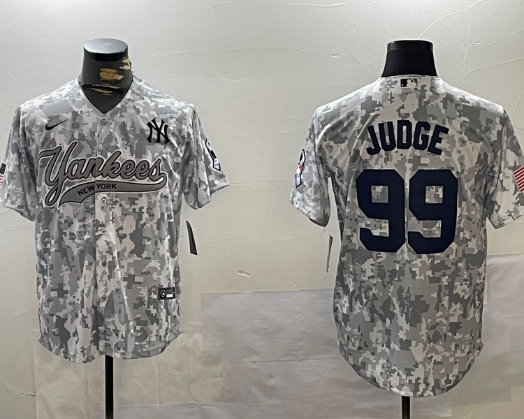 Men's New York Yankees Aaron Judge #99 Arctic Camo 2024 Salute to Service Limited Jersey