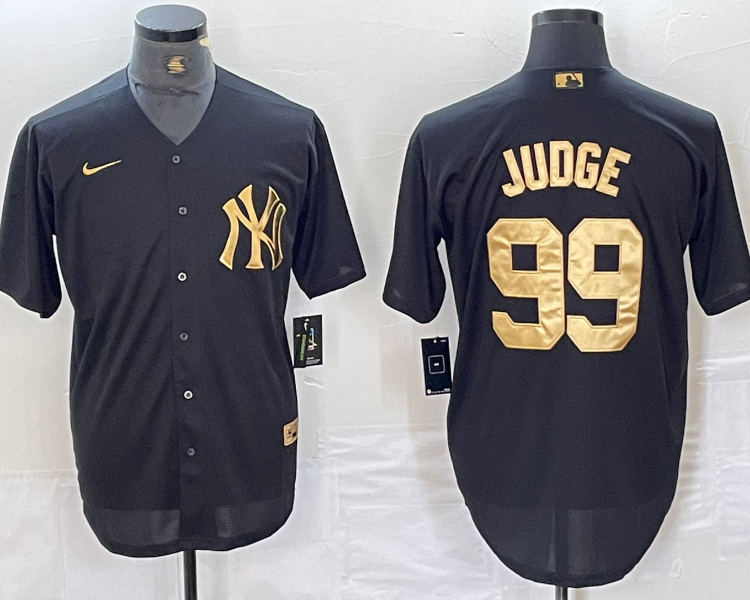 Men's New York Yankees Aaron Judge #99 Black Limited Jersey
